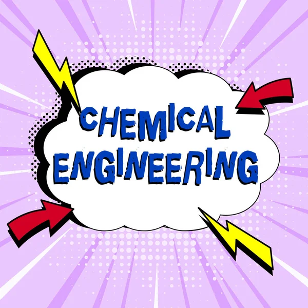 Текстовый Знак Показывающий Химическую Инженерию Интернет Концепцию Разрабатывающую Вещи Касающиеся — стоковое фото
