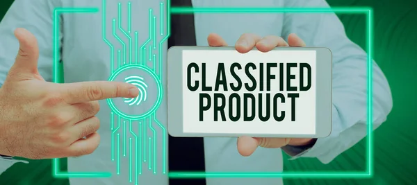 Conceptual Display Classified Product Business Showcase Sensitive Data Top Secret — Stockfoto