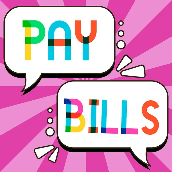 Inspiration Showing Sign Pay Bills Business Concept List Expenses Paid — kuvapankkivalokuva