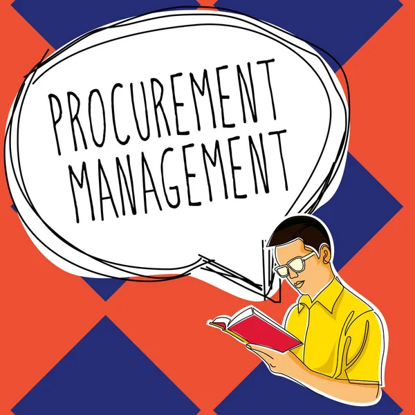 Handwriting Text Procurement Management Word Buying Goods Services External Fuentes — Foto de Stock