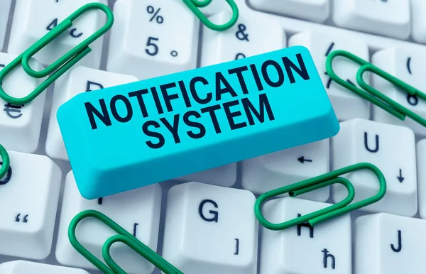 Conceptual caption Notification System, Business overview Do not forget to be connected Social networks