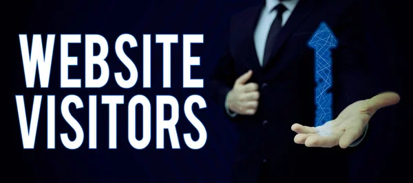 Conceptual Display Website Visitors Business Idea Someone Who Visits Views — Stock Photo, Image
