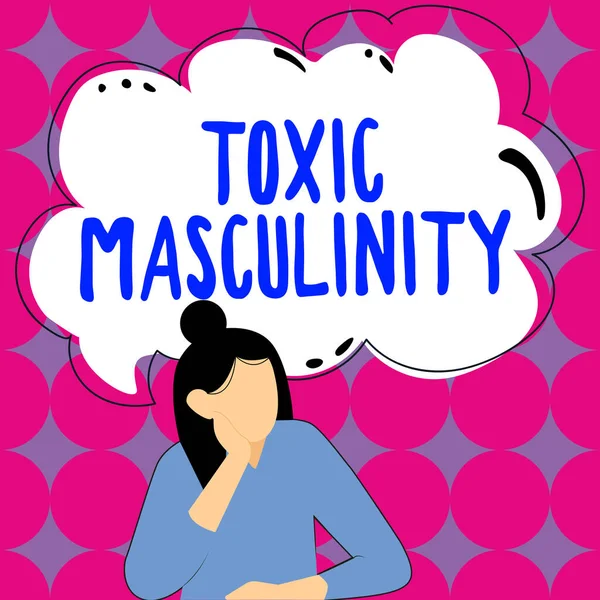 Inspiration Showing Sign Toxic Masculinity Internet Concept Describes Narrow Repressive — Foto de Stock