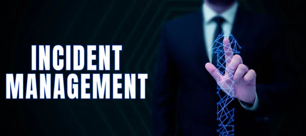 Handskrift Text Incident Management Business Showcase Process För Att Returnera — Stockfoto