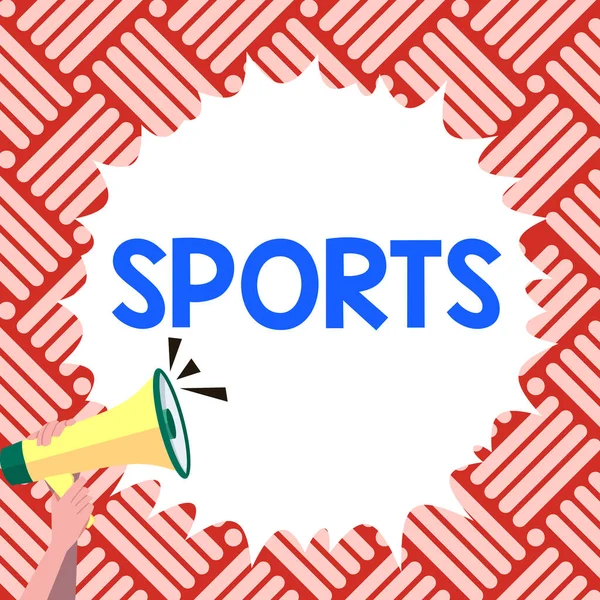 Ruční Psaní Znamení Sport Obchodní Koncept Činnost Fyzické Námahy Dovednosti — Stock fotografie