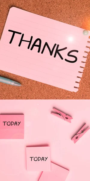 Handwriting Text Thanks Concept Meaning Appreciation Gratitude Good Mood Attitude — Stock Photo, Image