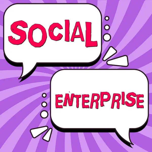Writing Displaying Text Social Enterprise Business Idea Business Makes Money — Stock fotografie