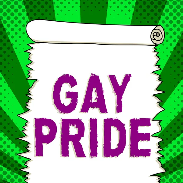 Handschrift Teken Gay Pride Zakelijke Aanpak Waardigheid Van Een Idioom — Stockfoto