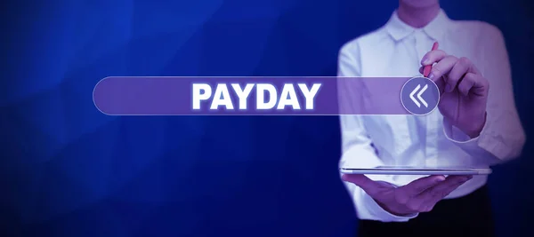 Концептуальний Дисплей Payday Бізнес Концепція День Коли Комусь Платять Або — стокове фото