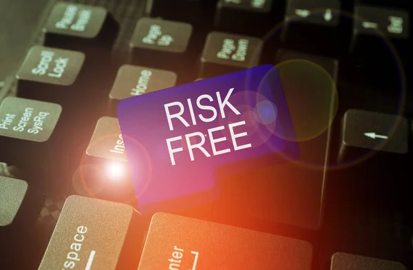 Text Zeigt Inspiration Risk Free Business Konzept Verwendet Etwas Beschreiben — Stockfoto