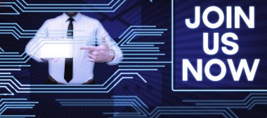 Bize Şimdi Katıl 'ı sunan metin başlığı, İş yaklaşımı Toplum Kaydı sitesine kaydolun