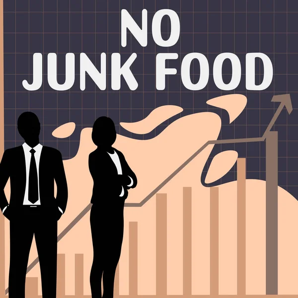 Fogalmi Felirat Junk Food Üzleti Áttekintés Egyél Egészségtelen Dolgokat Menj — Stock Fotó