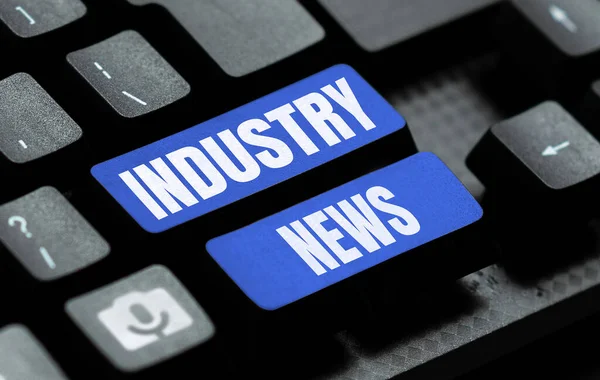 Tekst Met Inspiratie Industry News Internet Concept Technical Market Report — Stockfoto