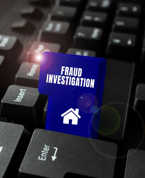 Inspiration Showing Sign Fraud Investigation Business Concept Process Determining Whether — Stock Photo, Image