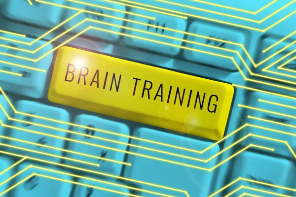 Χειρόγραφο Κείμενο Brain Training Επιχειρηματική Έννοια Διανοητικές Δραστηριότητες Για Διατήρηση — Φωτογραφία Αρχείου