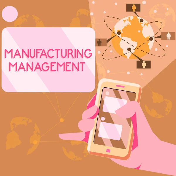 Didascalia Concettuale Manufacturing Management Word Methods Used Define How Products — Foto Stock