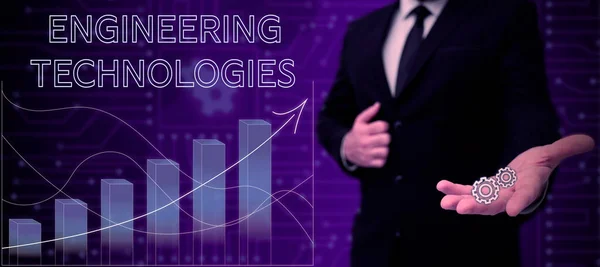 Handschrift Text Engineering Technologies Business Ansatz Beschäftigen Sich Mit Physikalischen — Stockfoto