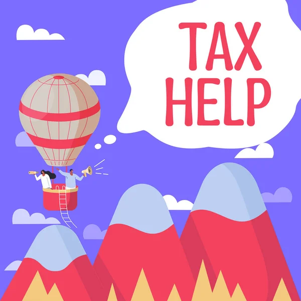 Text Zeigt Inspiration Steuerhilfe Geschäftsidee Hilfe Aus Dem Pflichtbeitrag Den — Stockfoto