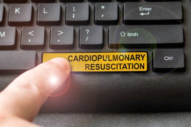 Kavramsal ekran kardiyopulmoner resüsitasyon, tekrarlanan döngü sıkıştırma göğüs solunumu için kelime