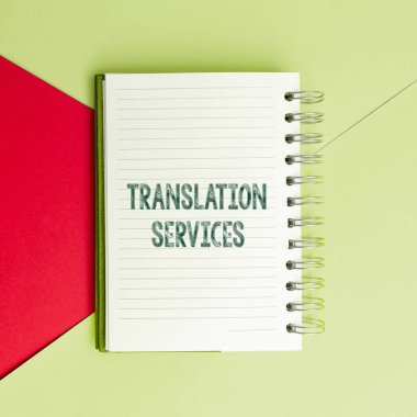 El yazısı işareti Çeviri Hizmetleri, insanlara konuşma tercümesi sağlayan internet kavramı organizasyonu