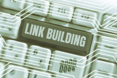 Text showing inspiration Link Building, Business concept SEO Term Exchange Links Acquire Hyperlinks Indexed