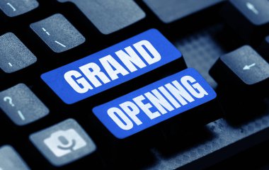 Kavramsal görünüm Büyük Açılış, Sözcük Ribbon Yeni İşletme İlk Resmi Gününde Kesiliyor