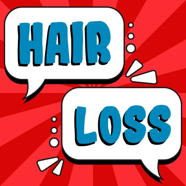 Wyświetlacz Koncepcyjny Utrata Włosów Business Showcase Utrata Włosów Ludzkich Głowy — Zdjęcie stockowe
