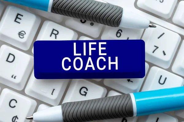 Texto Que Muestra Inspiración Life Coach Business Overview Una Persona —  Fotos de Stock
