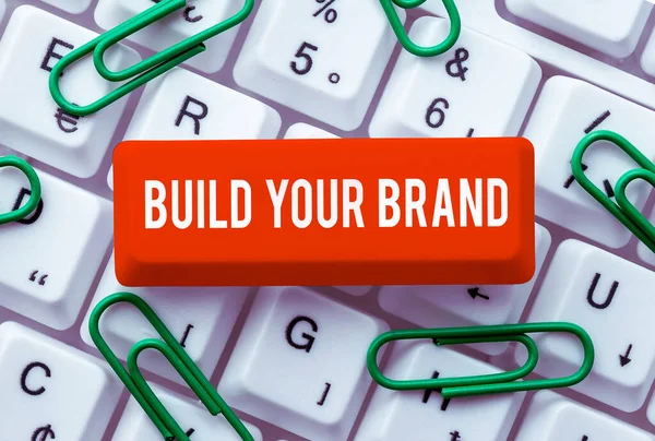 Handwriting Text Build Your Brand Business Idea Make Commercial Identity — 스톡 사진