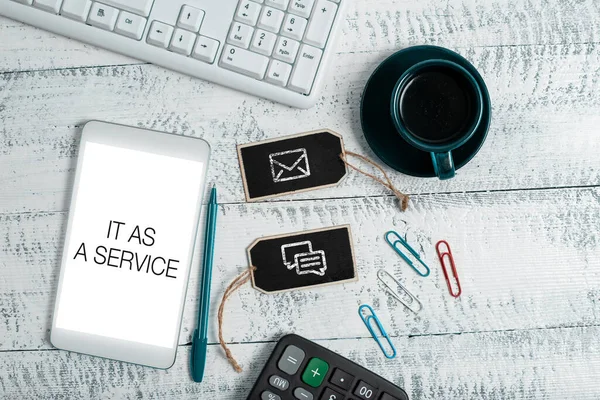 Text Caption Presenting Service Internet Koncepce Informační Technologie Poskytující Služby — Stock fotografie