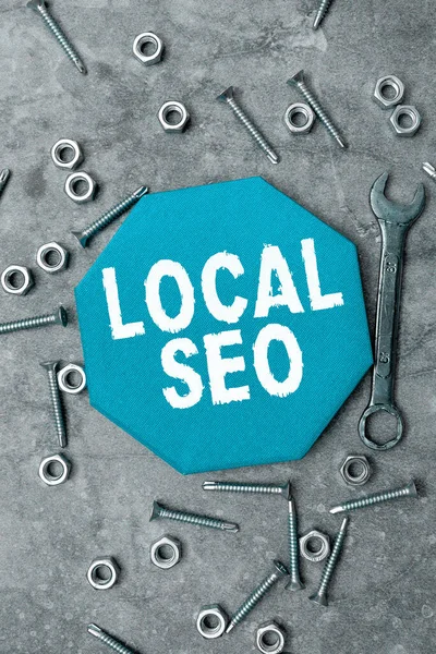 Text Sign Showing Local Seo Word Written Effective Way Marketing — Stockfoto