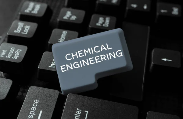 化学工学を表示する記号 化学の産業応用を扱うものを開発するビジネス概念 — ストック写真