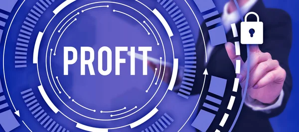 Tekst Met Inspiratie Profit Business Concept Geld Dat Wordt Verdiend — Stockfoto