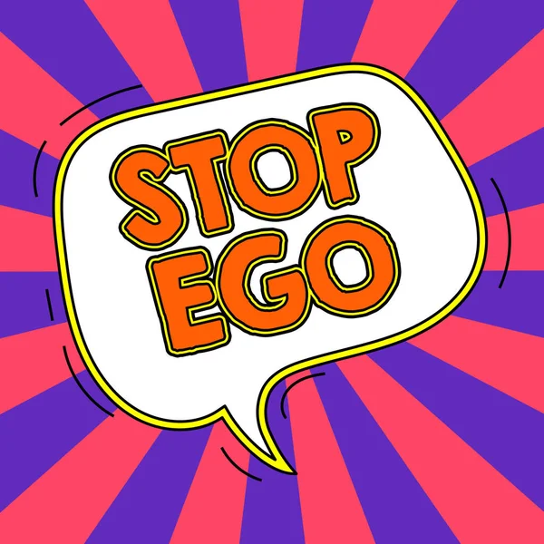 Text Med Texten Stop Ego Business Overview Styr Din Besatthet — Stockfoto
