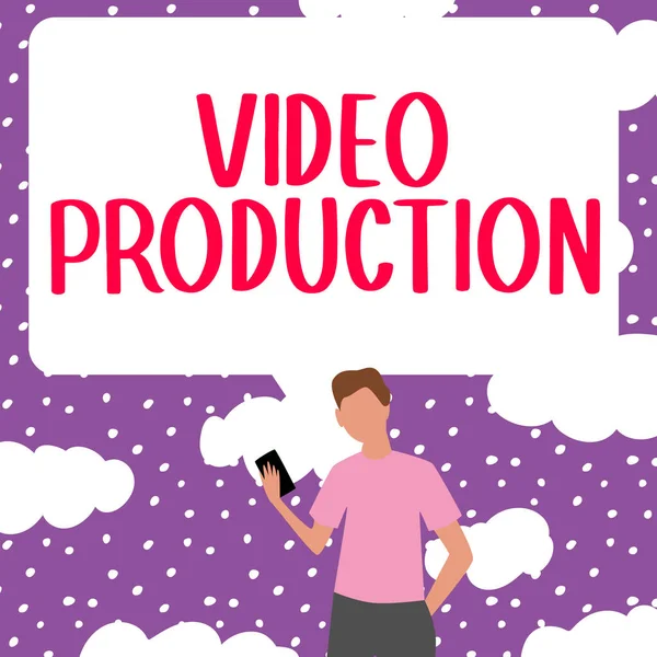 概念显示视频制作 将一个想法转化为视频制作的商业思想过程 — 图库照片