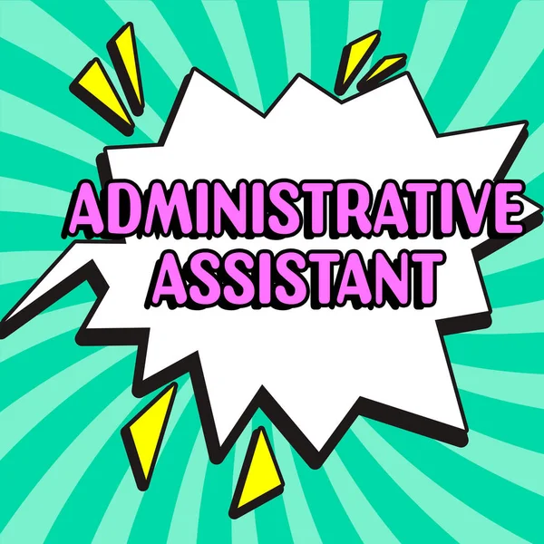 Writing Displaying Text Administrative Assistant Business Overview Administration Support Specialist — Stockfoto
