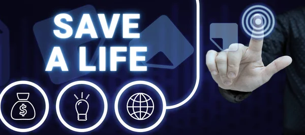 Kézírás Jel Life Word Írt Segítség Megmenteni Valakit Egy Orvosi — Stock Fotó