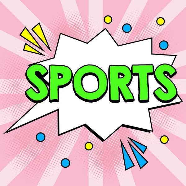 Handskrift Tecken Sport Affärsidé Aktivitet Fysisk Ansträngning Och Skicklighet Individ — Stockfoto