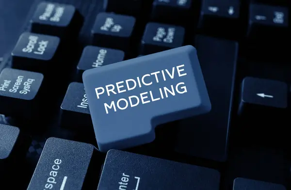 Koncepční Zobrazení Prediktivní Modelování Koncepce Znamená Strategii Údržby Řízenou Prediktivní — Stock fotografie