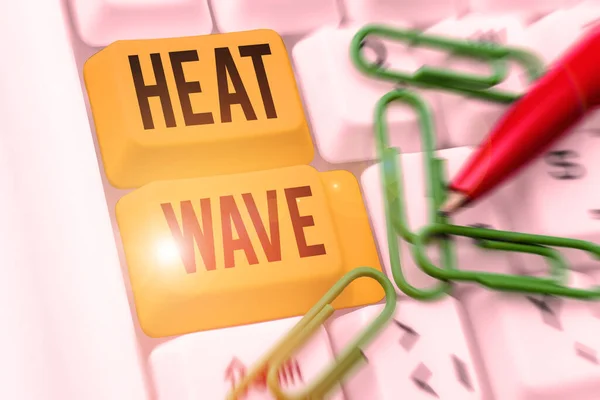 Tekst Met Inspiratie Heat Wave Woord Voor Een Langere Periode — Stockfoto