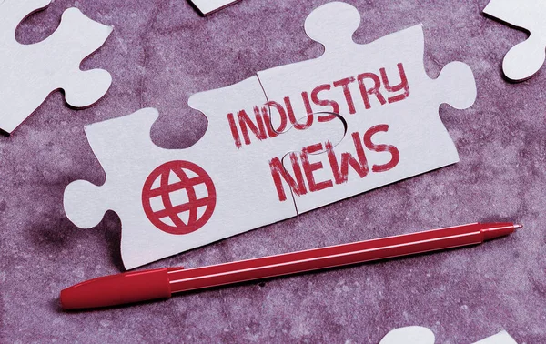 Tekst Met Inspiratie Industry News Word Written Technical Market Report — Stockfoto