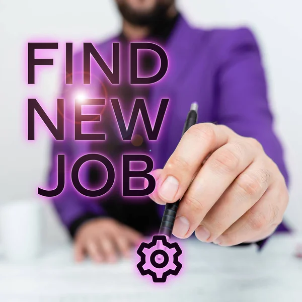 Handwriting Text Find New Job Concept Meaning Searching New Career — 图库照片