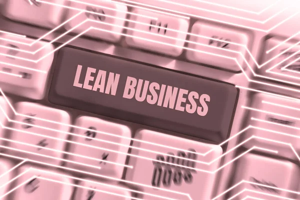Sign Displaying Lean Business Business Idea Improvement Waste Minimization Sacrificing — Stockfoto