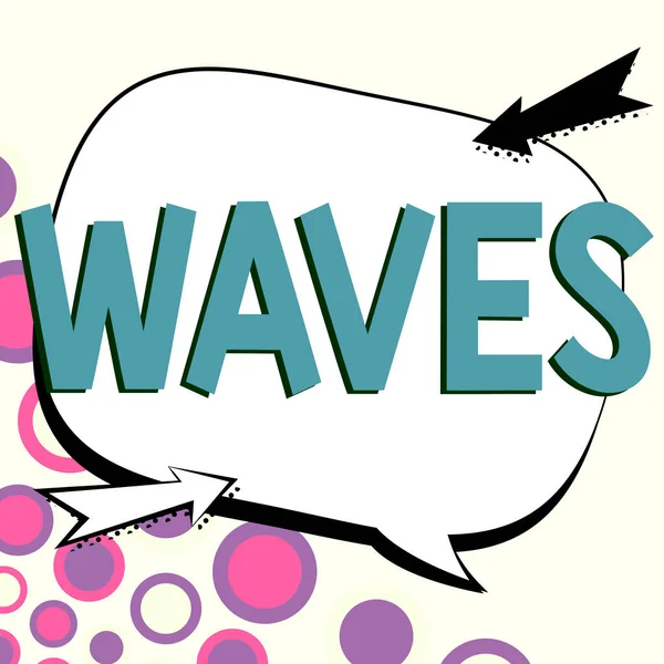 stock image Text caption presenting Waves, Word for move ones hand to and fro in greeting or as signal Hair style Water