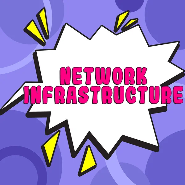 Konseptuelle Overskriftsnettverksinfrastruktur Forretningsmessig Tilnærming Maskinvare Programvareressurser Out Connection – stockfoto