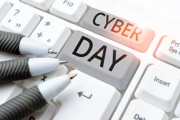 Conceptual Caption Cyber Day Internet Concept Marketing Term Monday Thanksgiving — Stockfoto