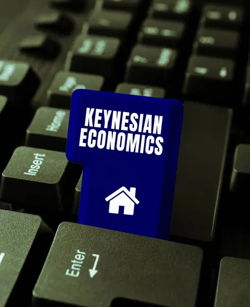 stock image Inspiration showing sign Keynesian Economics, Business overview monetary and fiscal programs by government to increase employment