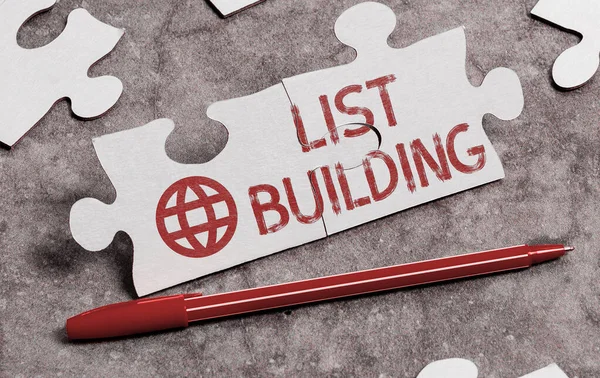Conceptual Legtion List Building Business Overview Database People You Can — Fotografia de Stock