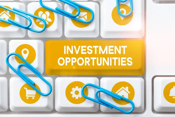 Handskrift Text Investeringsmöjligheter Affärsstrategi Ett Köp Som Har Chans Att — Stockfoto