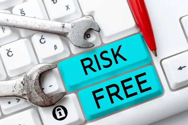Writing Displaying Text Risk Free Concept Meaning Used Describe Something — Stockfoto
